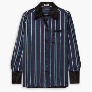 Bella Freud Little Prnce Striped Cupro-Satin Shirt